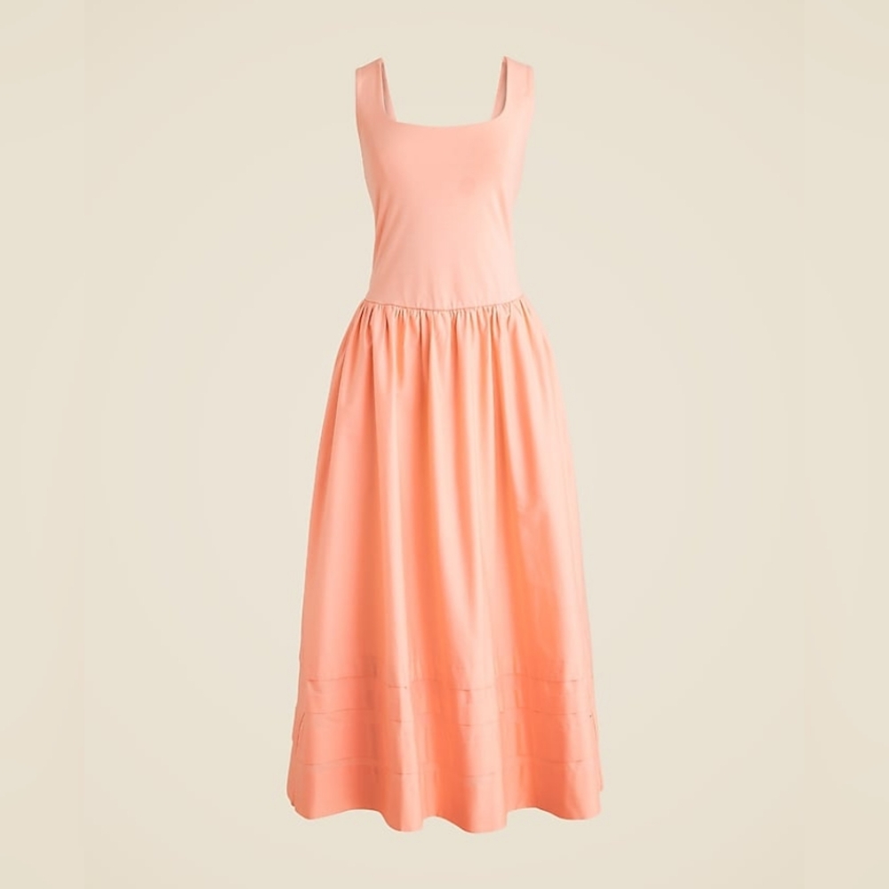 J.Crew Drop-waist Mixy Dress Peach SZ M nwt - Picture 12 of 13